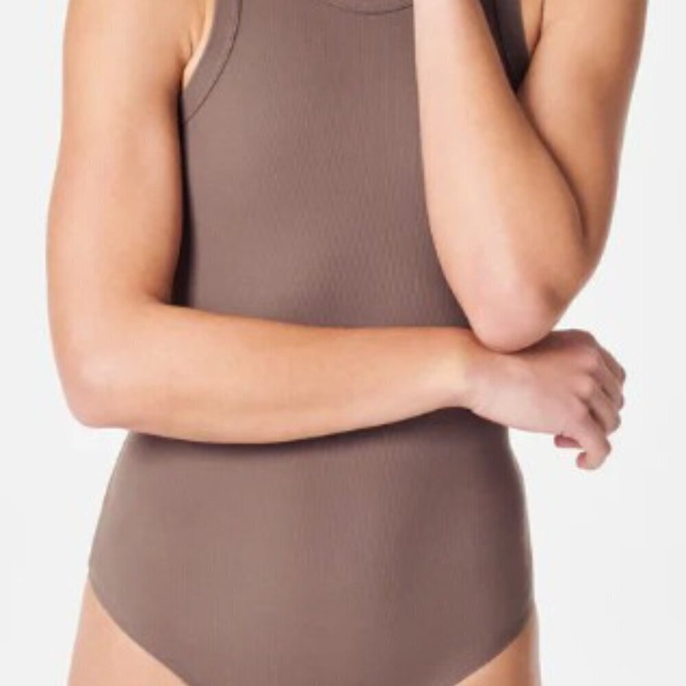 SPANX -Suit Yourself Racerback Ribbed Bodysuit - Smoke - Size: XL - NWT - Picture 5 of 5